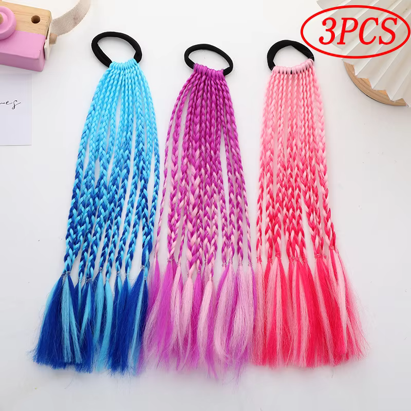 Extensions de cheveux tressés colorés avec pinces