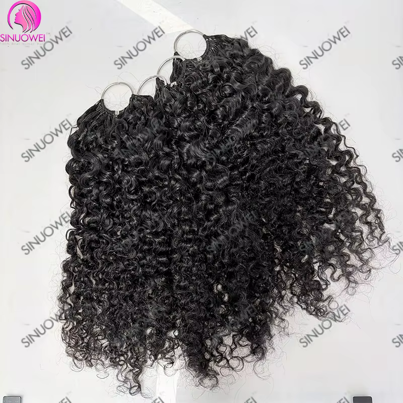 Prix de gros Cheveux humains naturels noirs ondulés birmans bruts