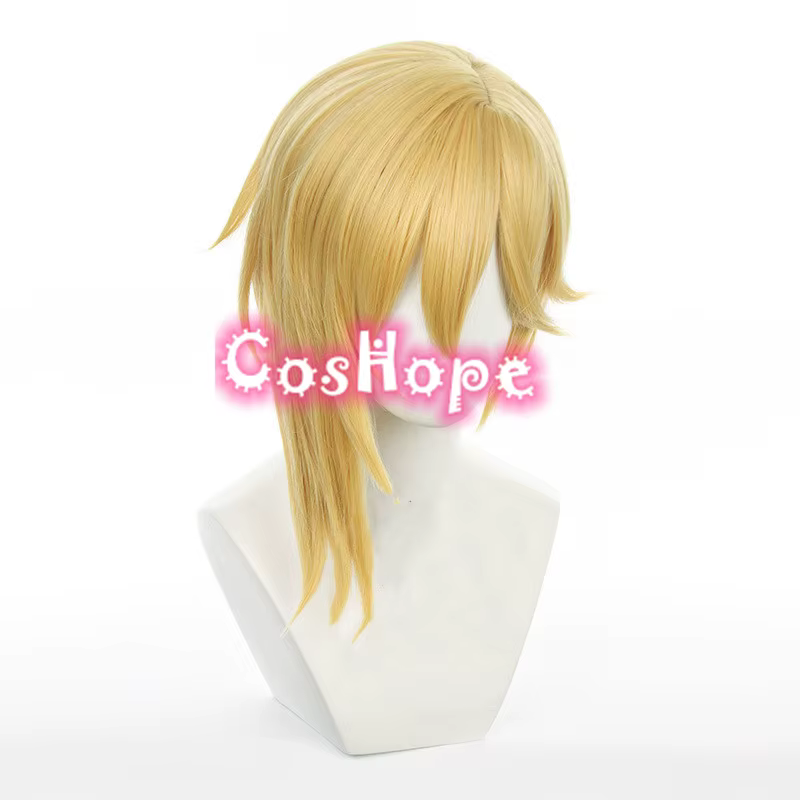 Nazuna Nito Cosplay perruque Cosplay 40 cm perruque blonde dorée Cosplay Anime Cosplay perruques résistant à la chaleur perruques synthétiques