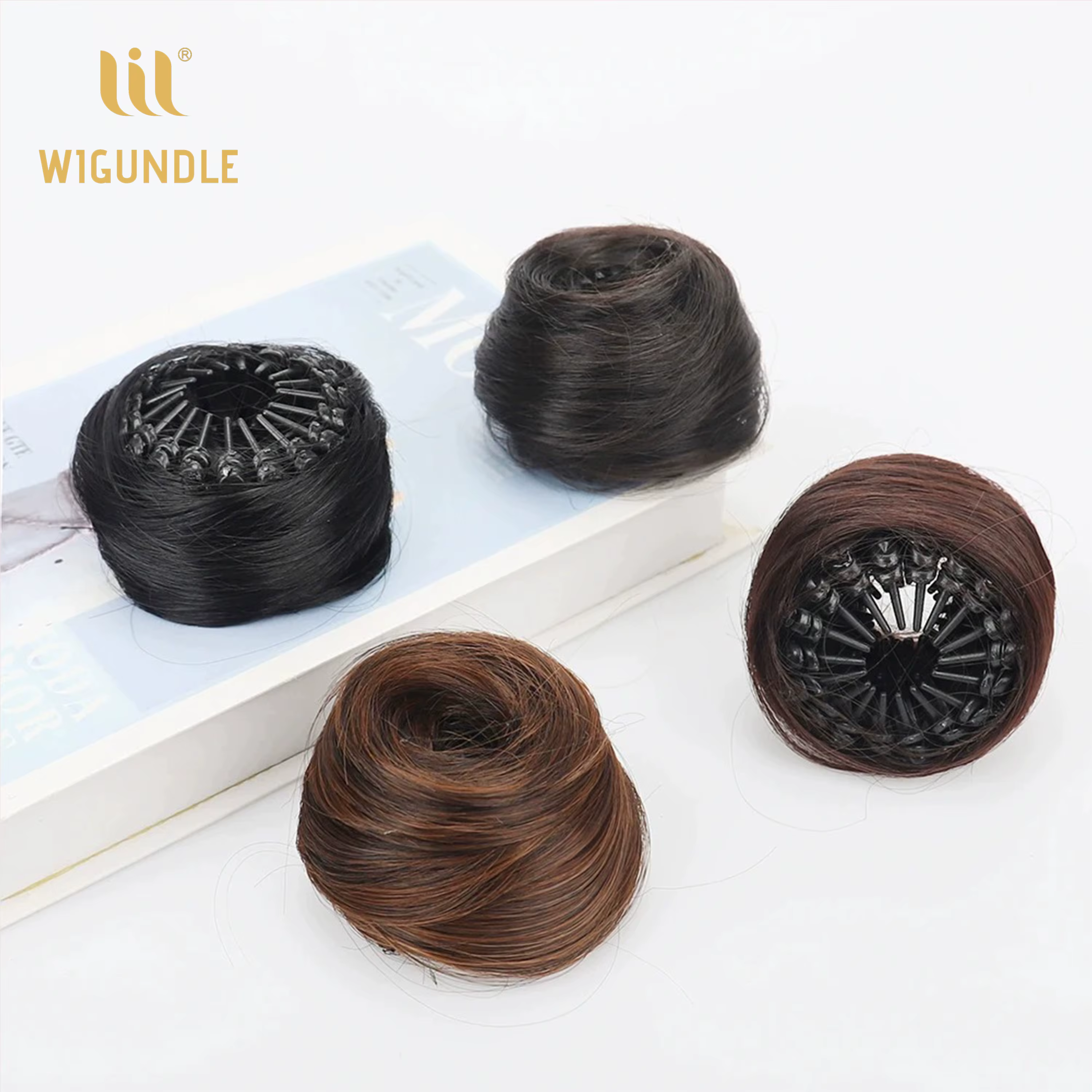 Chignon synthétique lisse pour femme