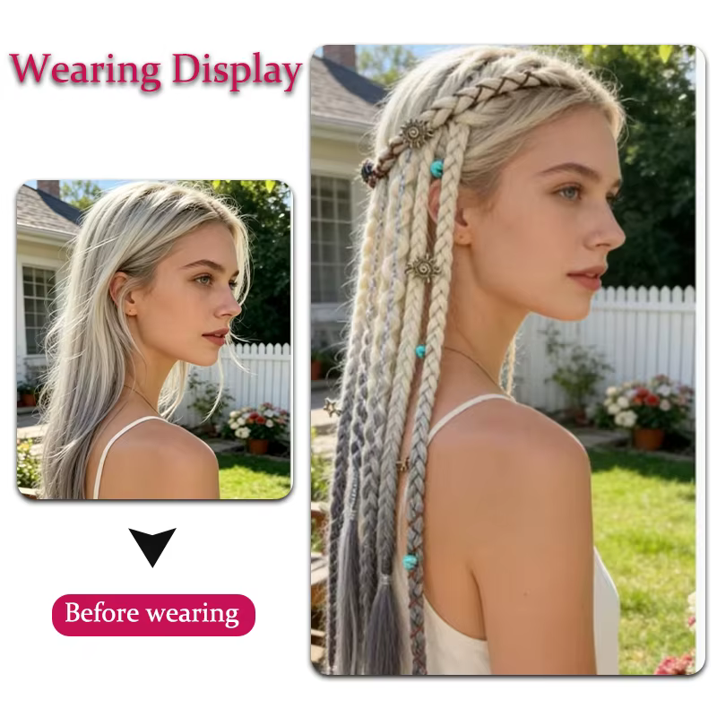 Petite tresse de cheveux style bohème