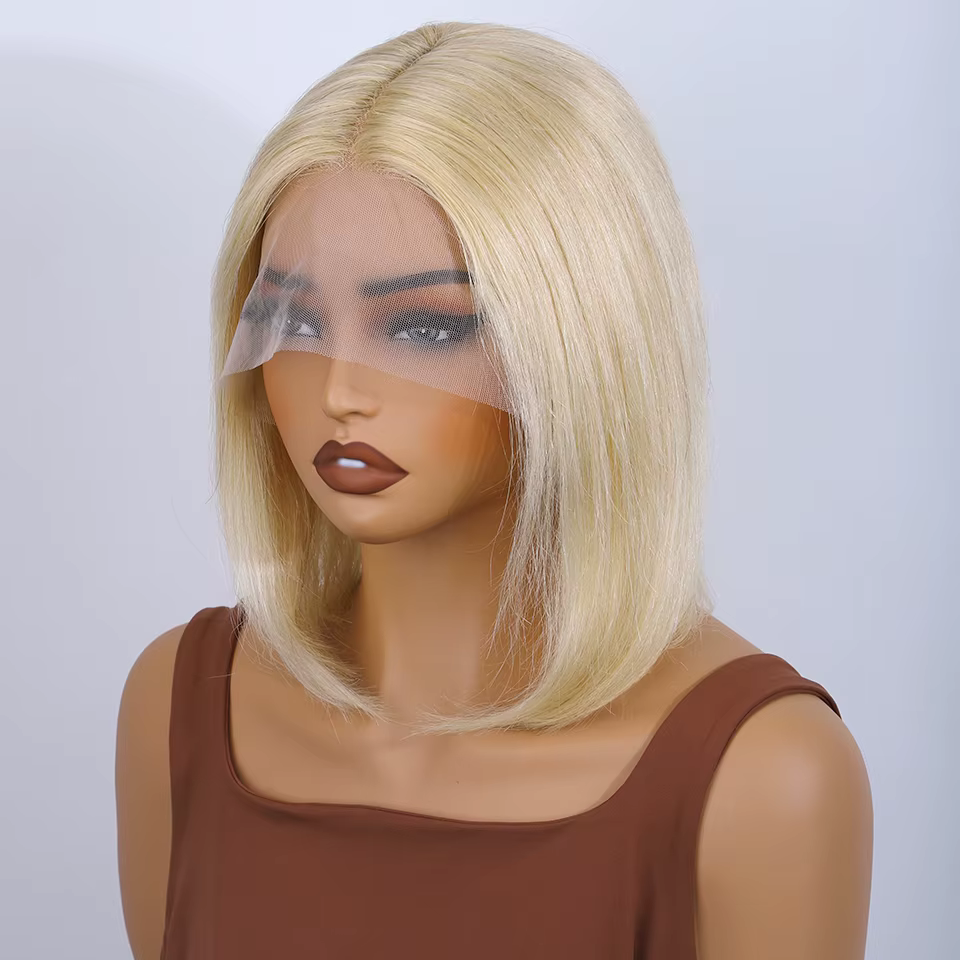 613 perruques de cheveux humains blonds pour les femmes 13x6x1