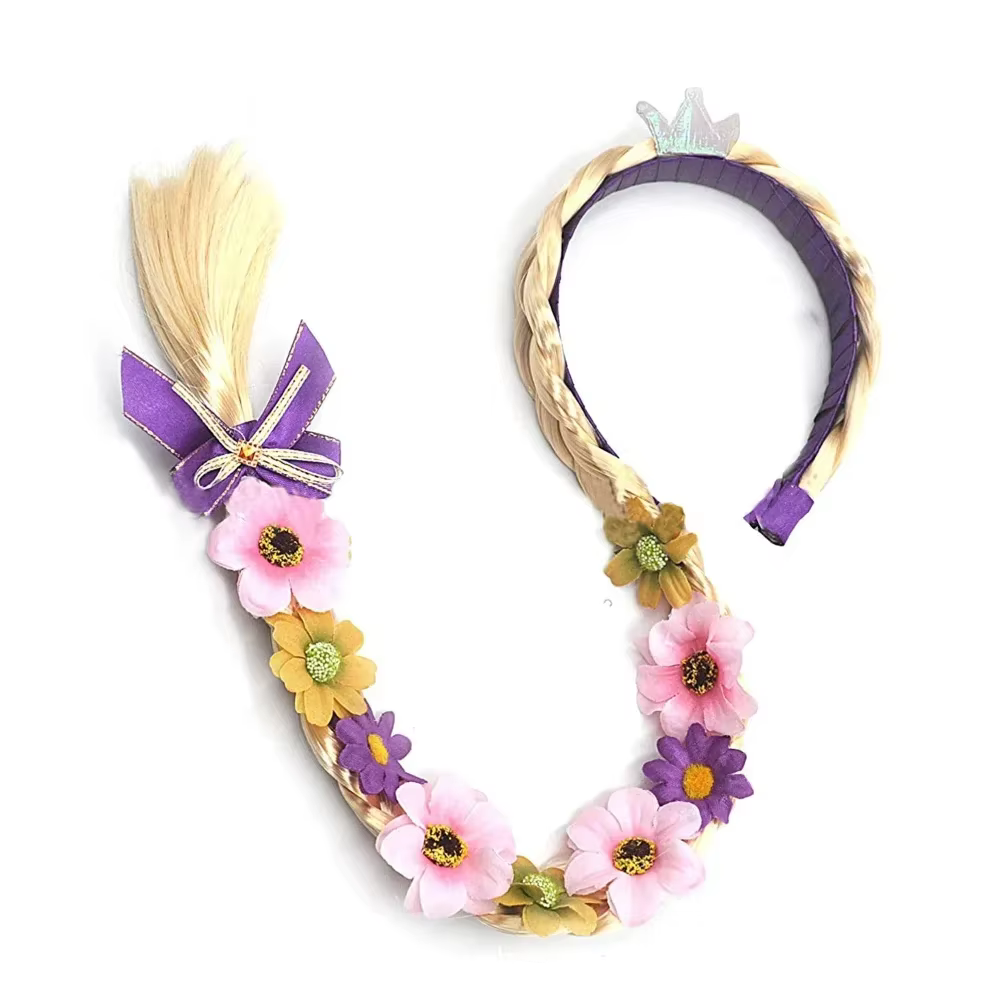 Perruques de déguisement de princesse raiponce