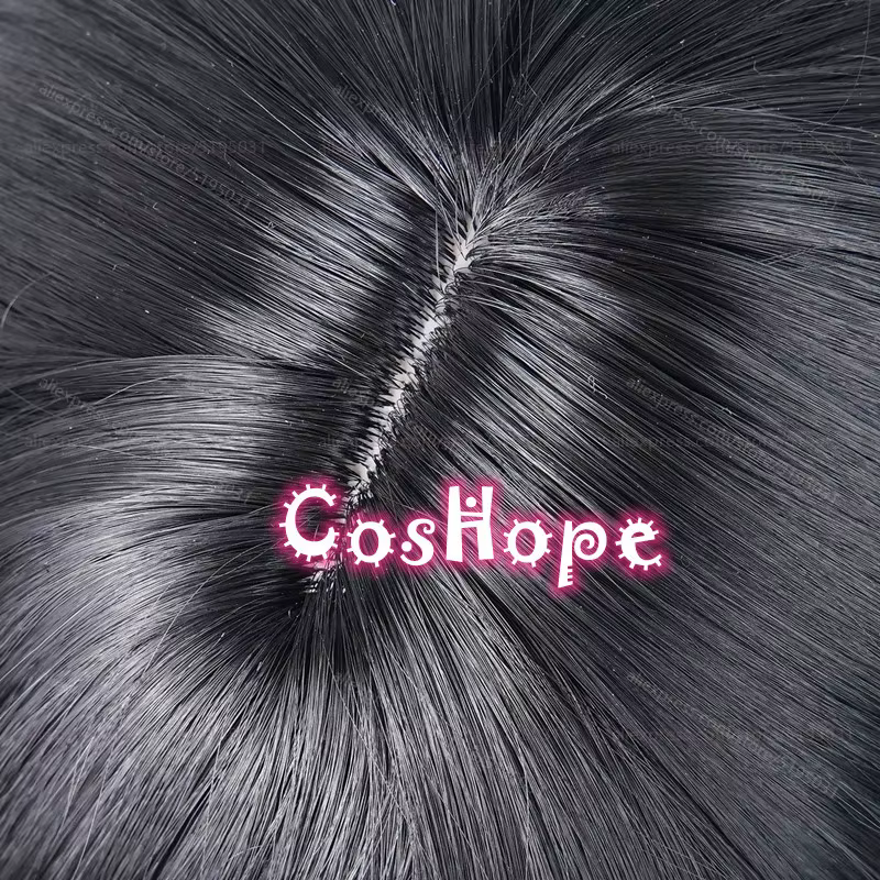 Sua – perruque de Cosplay synthétique courte pré tressée noire de 45cm