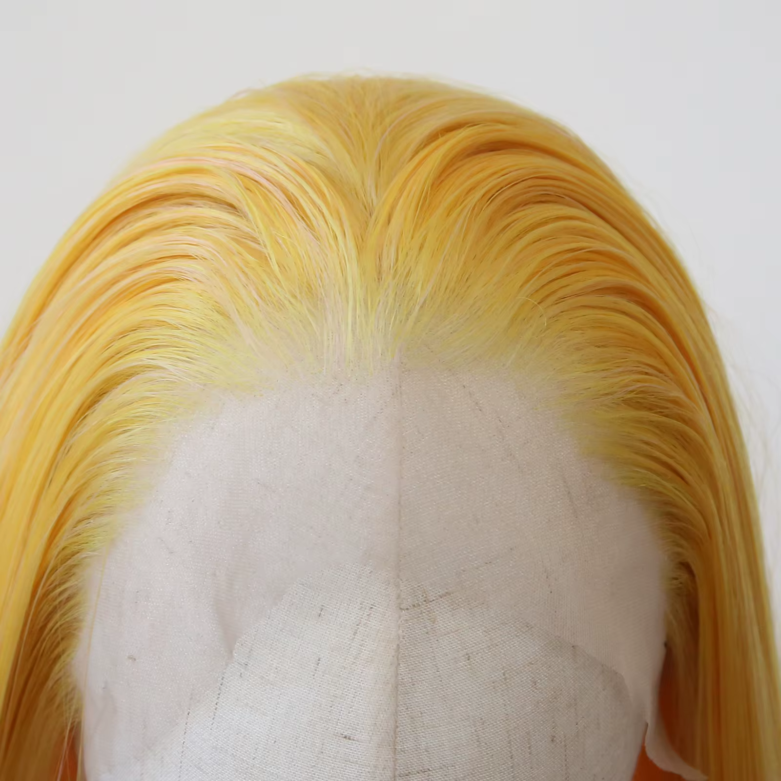 Perruque Lace Front Wig synthétique jaune