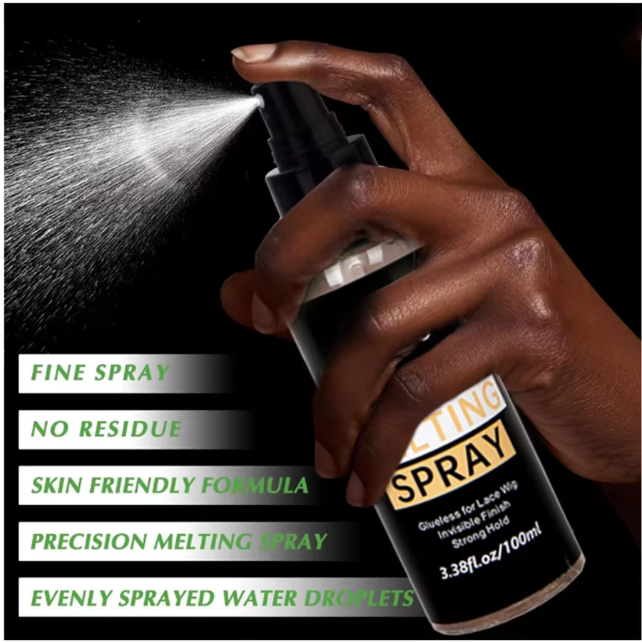 Kit d'installation de perruque en dentelle 4 pièces avec spray de fusion