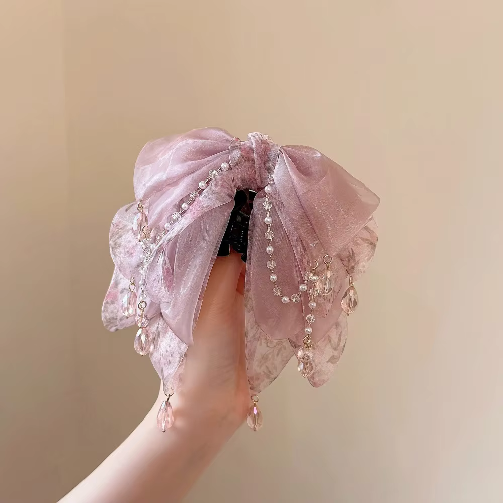 Magnifiques pinces à cheveux roses pour femmes