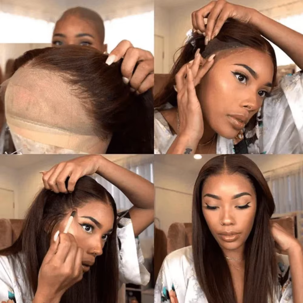 Perruque Lace Front Synthétique Longue et Lisse