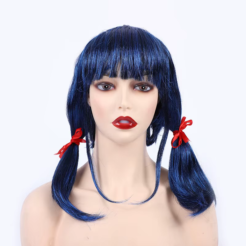 Perruque bleue pour filles