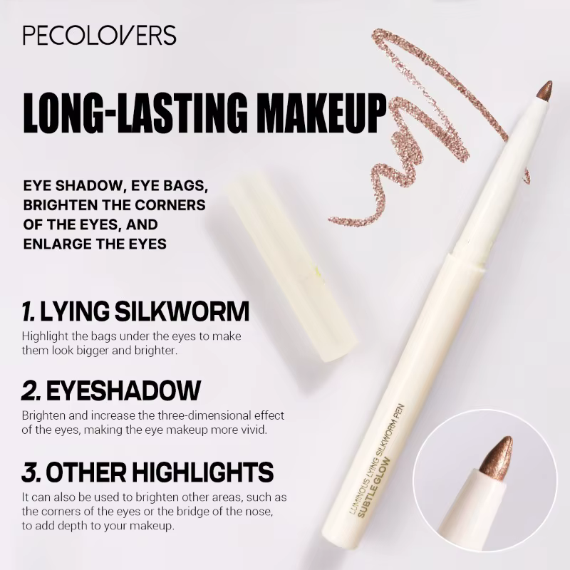 Stylo éclaircissant pour les yeux 6 couleurs, surligneur pour éclaircir les yeux, fard à paupières surligneur, cosmétiques pour les yeux