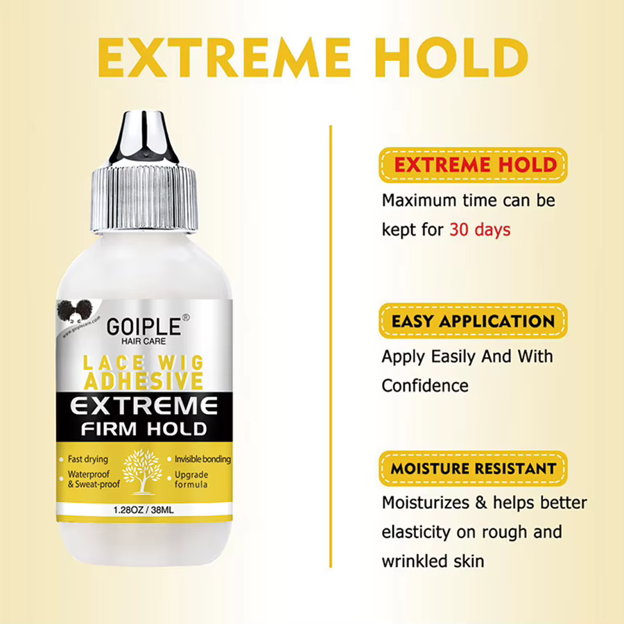 Perruque frontale étanche colle forte tenue dentelle