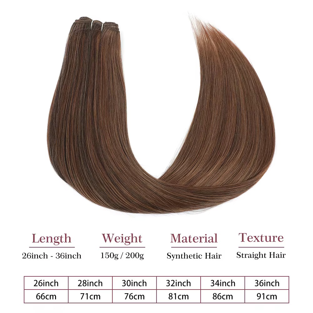 Extensions capillaires synthétiques colorées d'aspect naturel