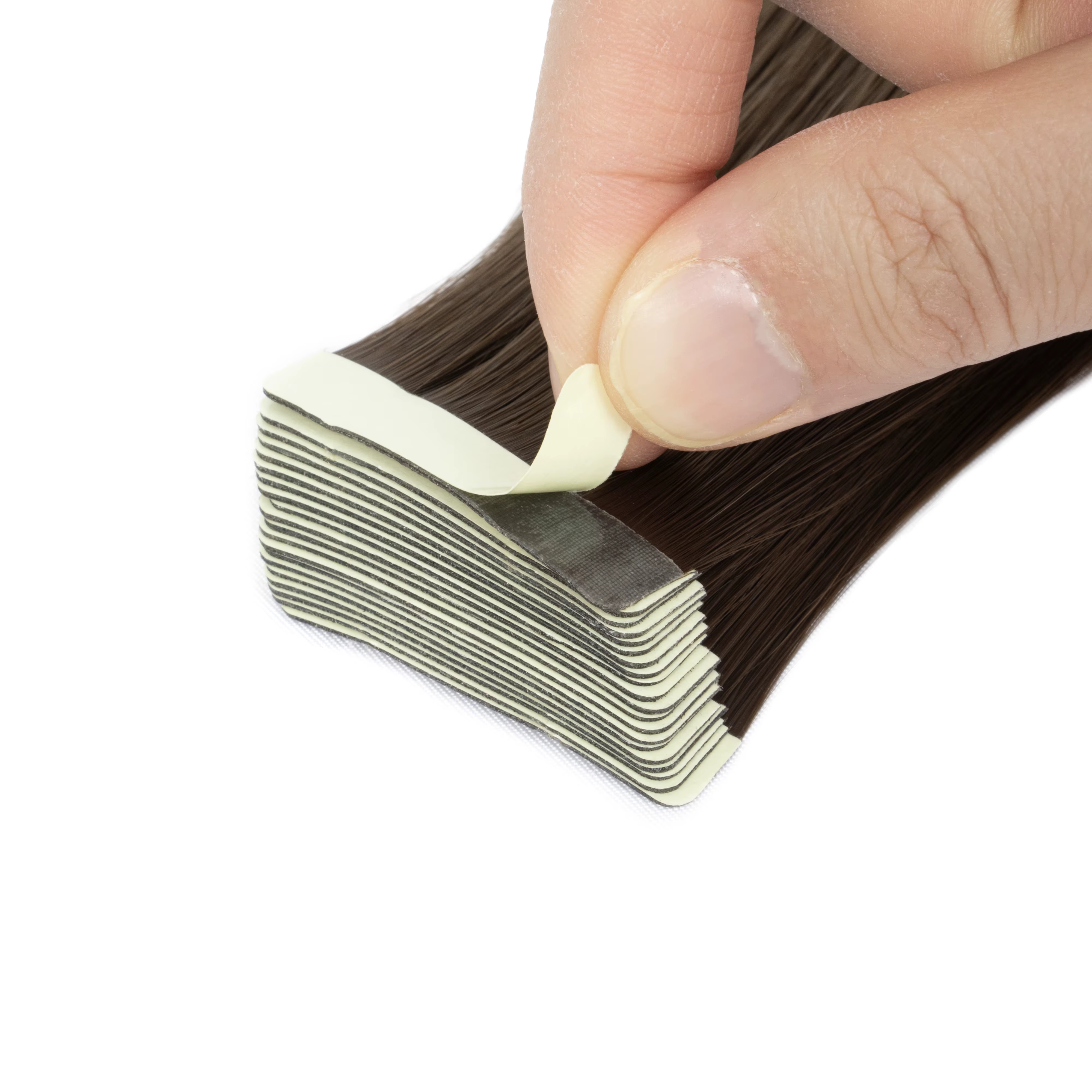 Extensions de cheveux synthétiques blondes à bandes adhésives, extensions de cheveux à bandes adhésives sans couture, 4x0,8 cm, bandes adhésives en PU, 20 pièces