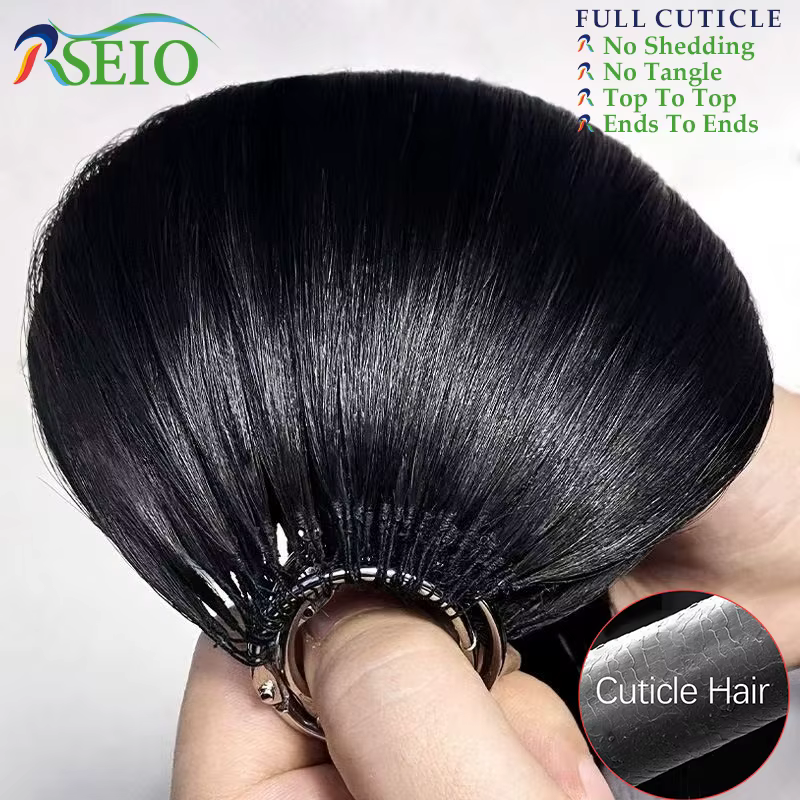 RSEIO plume nouvelles extensions de cheveux droite naturel réel