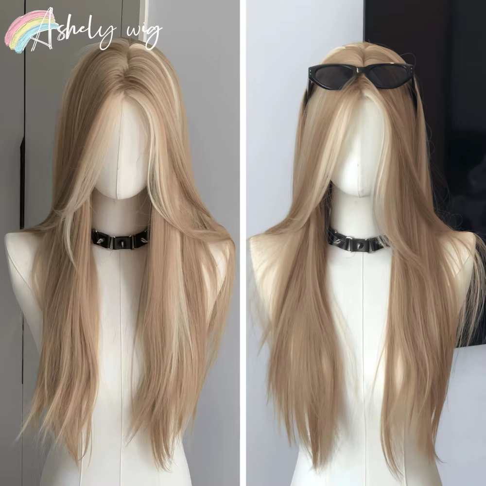 Perruque Blonde pour femmes longue ligne droite