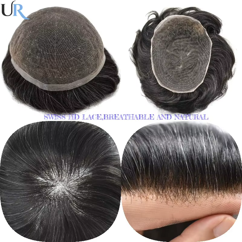 Perruque à Base de dentelle complète pour hommes