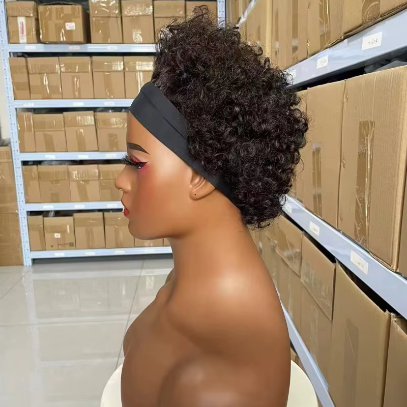 Perruques complètes en cheveux humains bouclés crépus de haute qualité