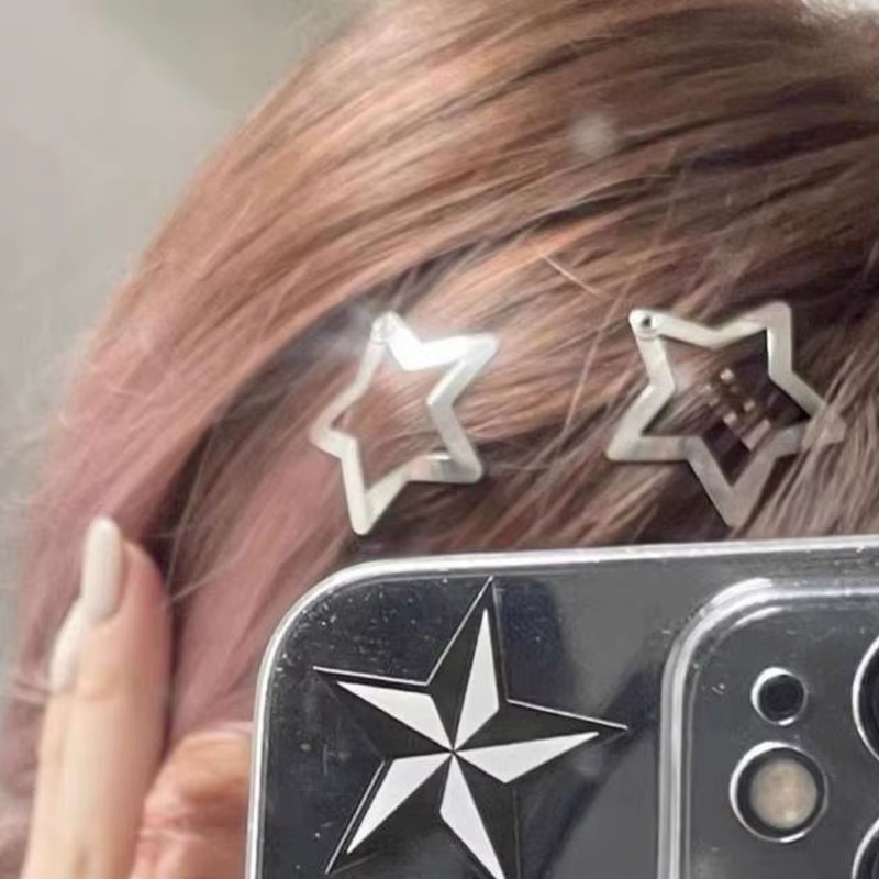 31BB 50 pièces pince à cheveux étoile élégante sophistiquée avec des motifs d'étoiles portable pour confort sûr dans