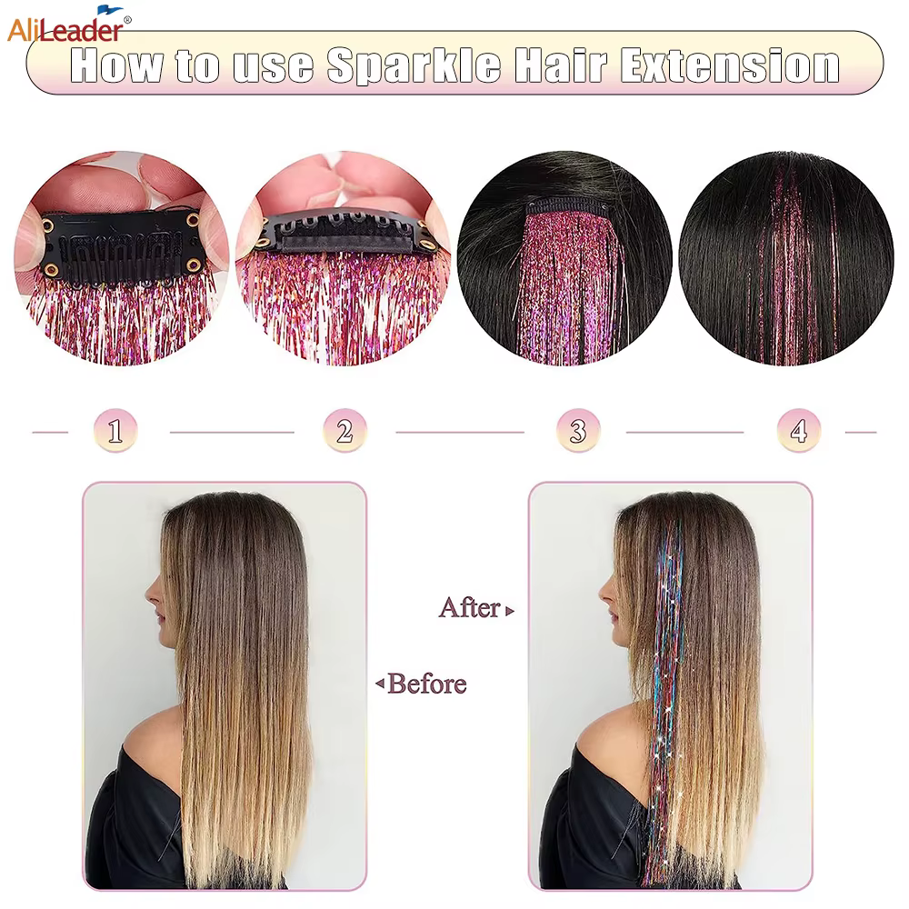 Extension de cheveux à clipser pour femmes