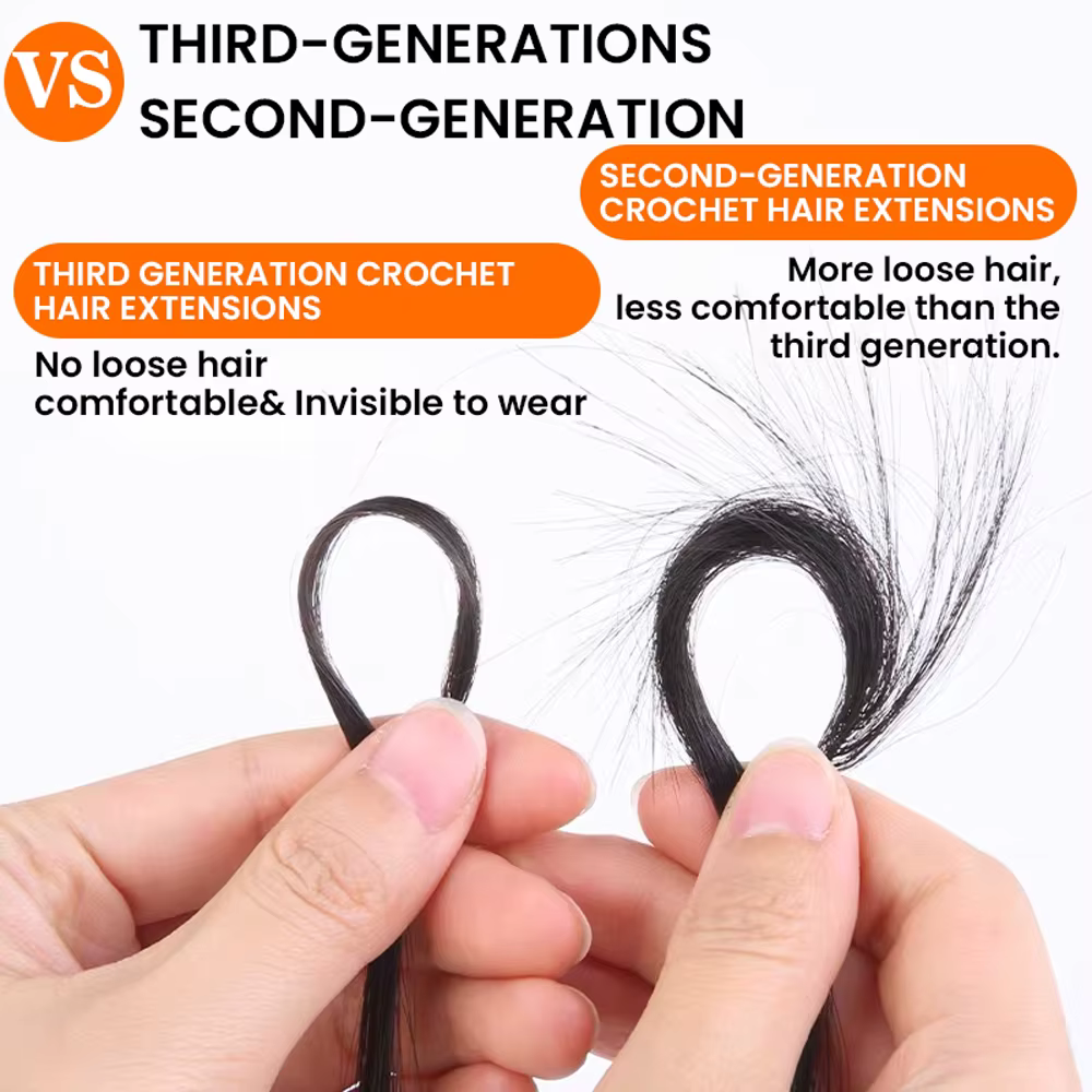 Extension de cheveux humains au Crochet Yaki léger Extensions droites