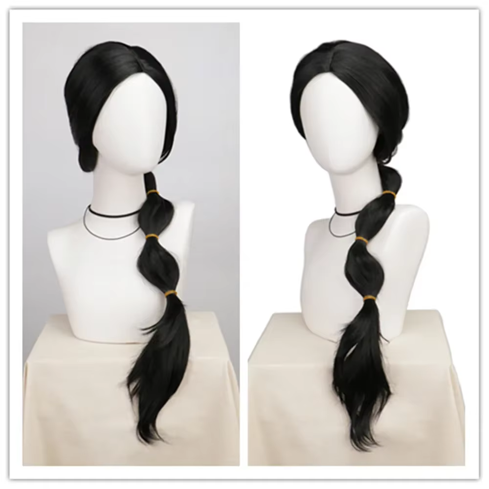Anime Aladdin perruques Cosplay Jasmine princesse noir ondulé