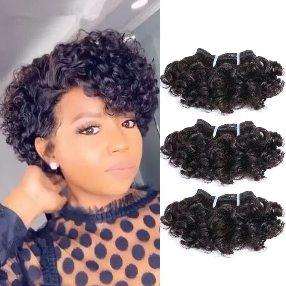 Extensions de cheveux brésiliens bouclés rebondissants paquets