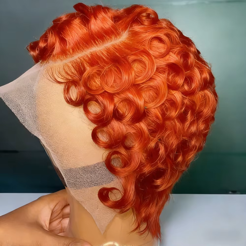 Perruque en cheveux humains bouclés pour femmes