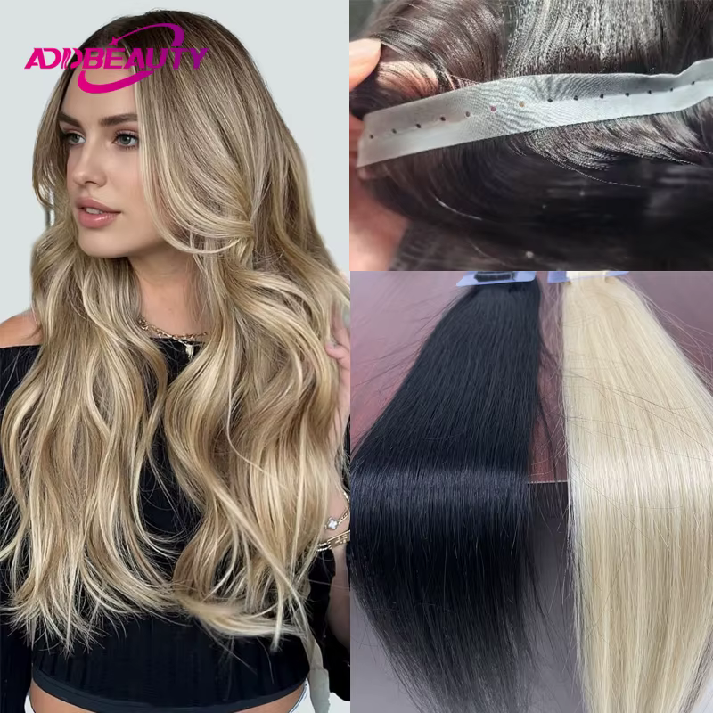 Extensions de cheveux humains en trame papillon 40 pièces