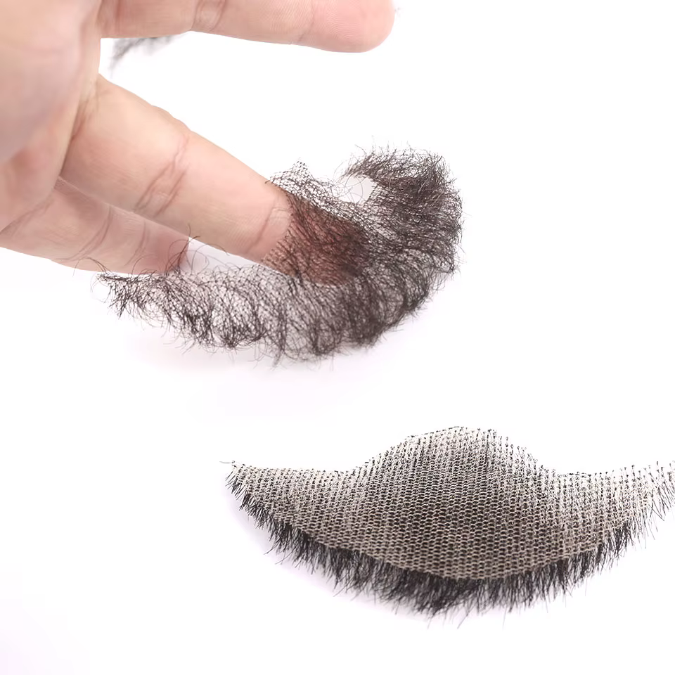 Wigundle barbe homme fait à la main vrais cheveux fausse