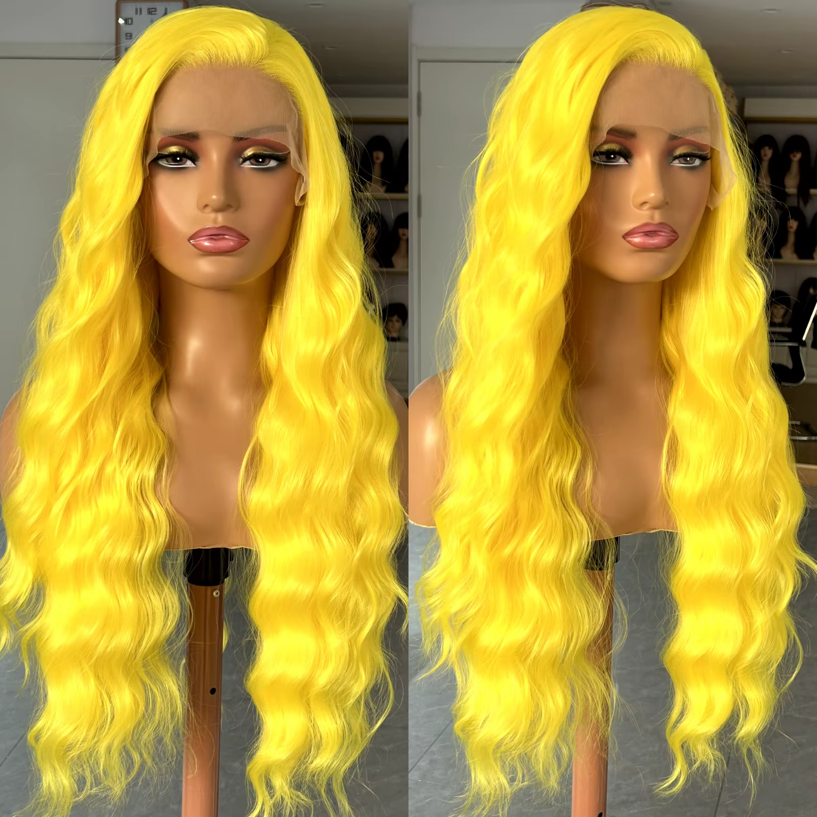 Perruque Lace Front Wig synthétique bouclée et naturelle