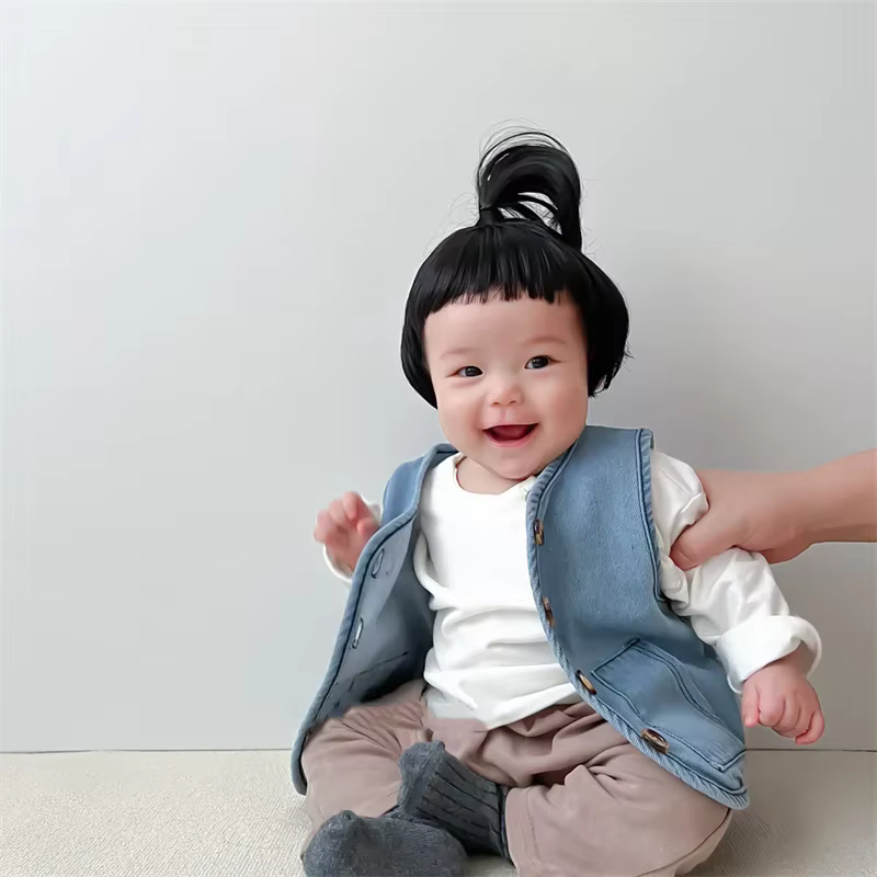 Extensions de Cheveux Synthétiques pour Bébé Garçon et Fille