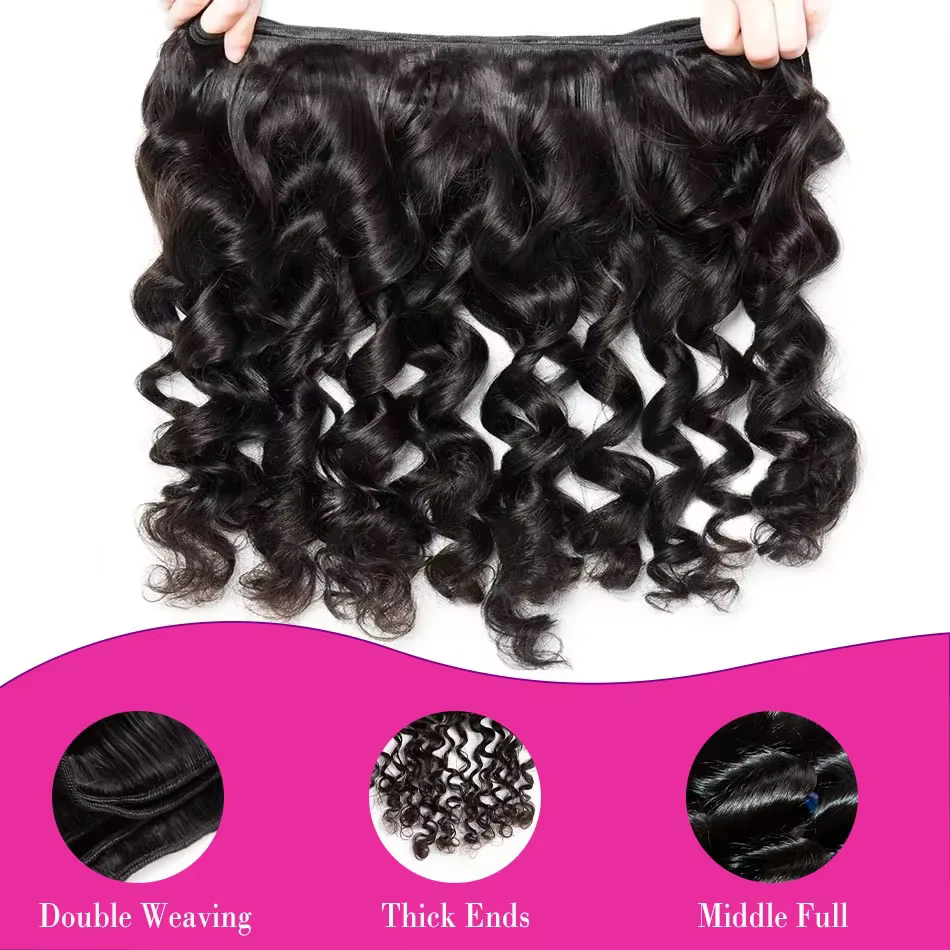 Extensions de cheveux humains bruts