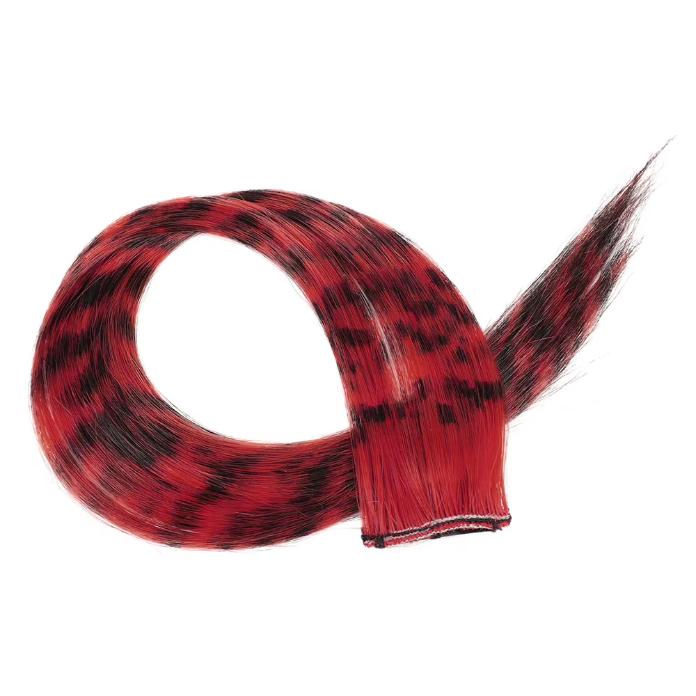Extensions capillaires synthétiques colorées à clips imprimés à rayures