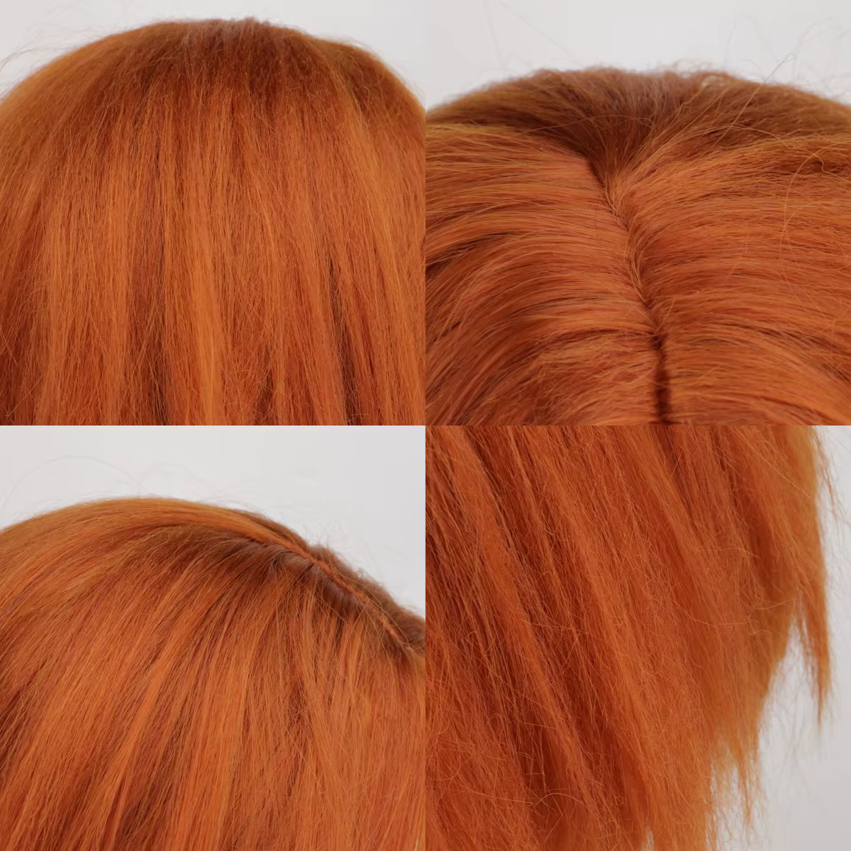 Perruque Yaki courte Orange marron Chucky Halloween Cosplay pour hommes de mal tueur
