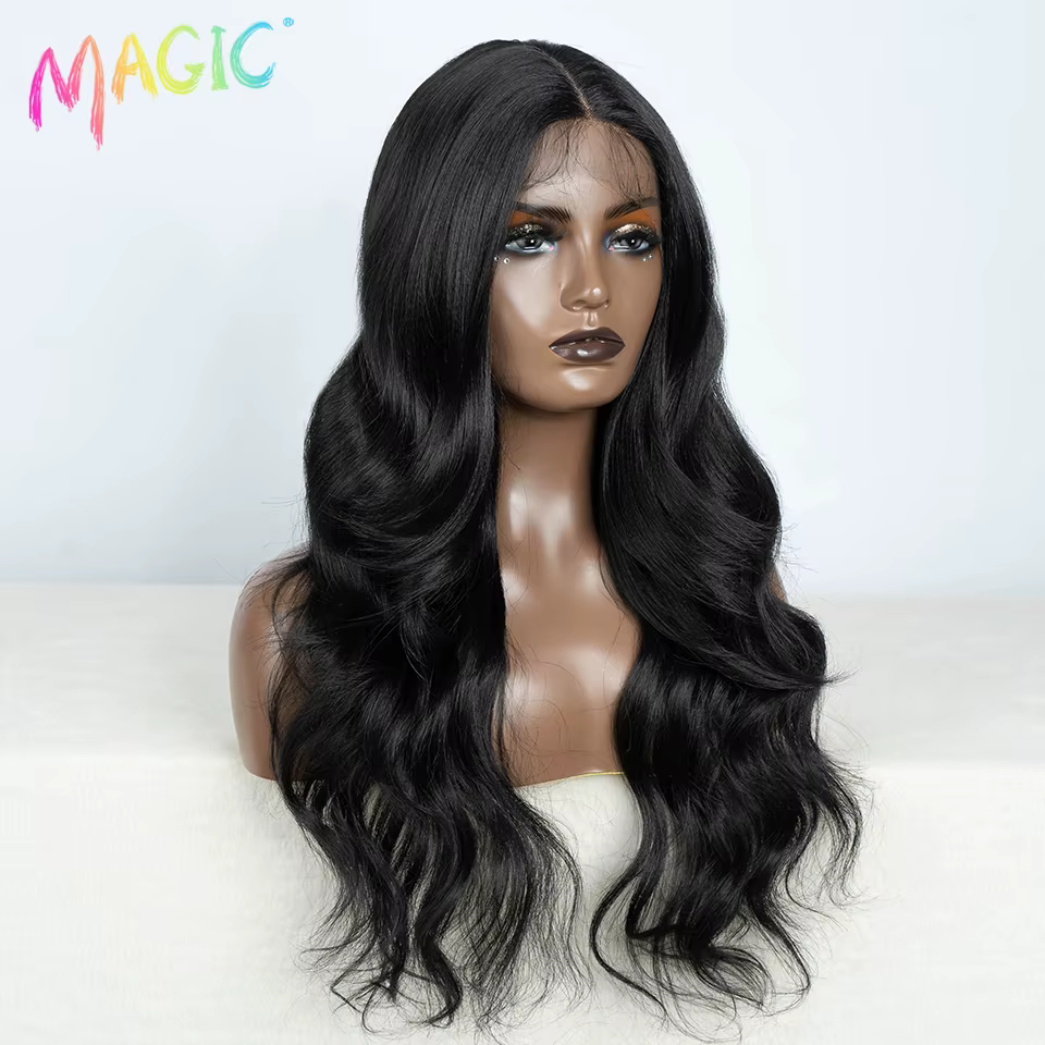 Magic-Perruque Lace Front Wig Body Wave synthétique pour femme