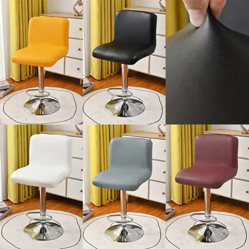 Housse de chaise de tabouret de Bar en cuir Pu