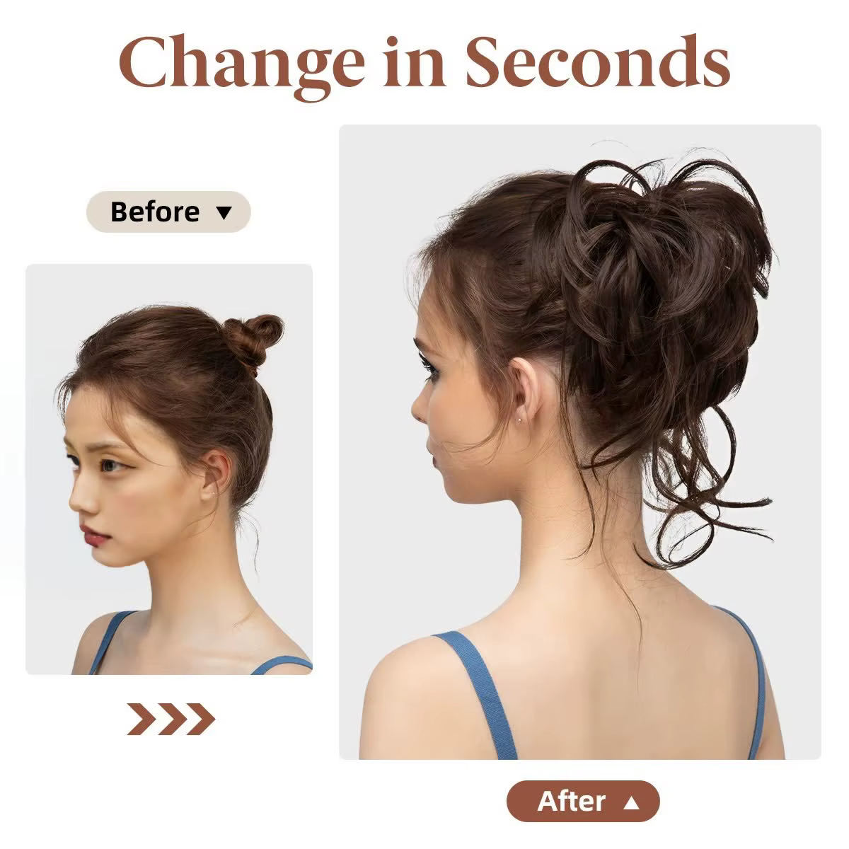 Postiches chignon synthétique pour femmes