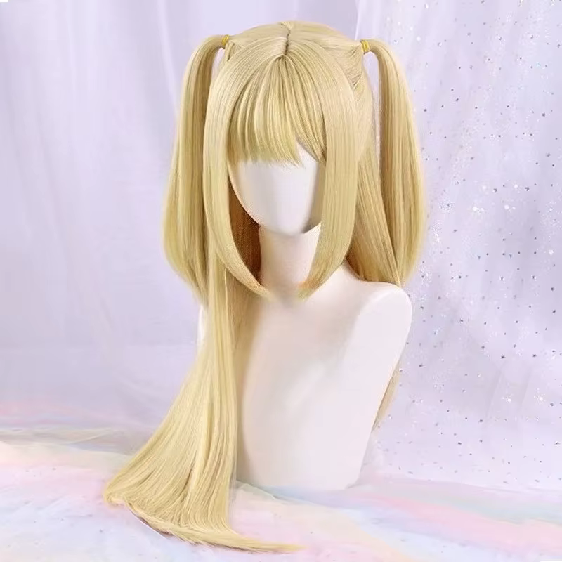 Cosplay perruque longue Style blond doré femmes