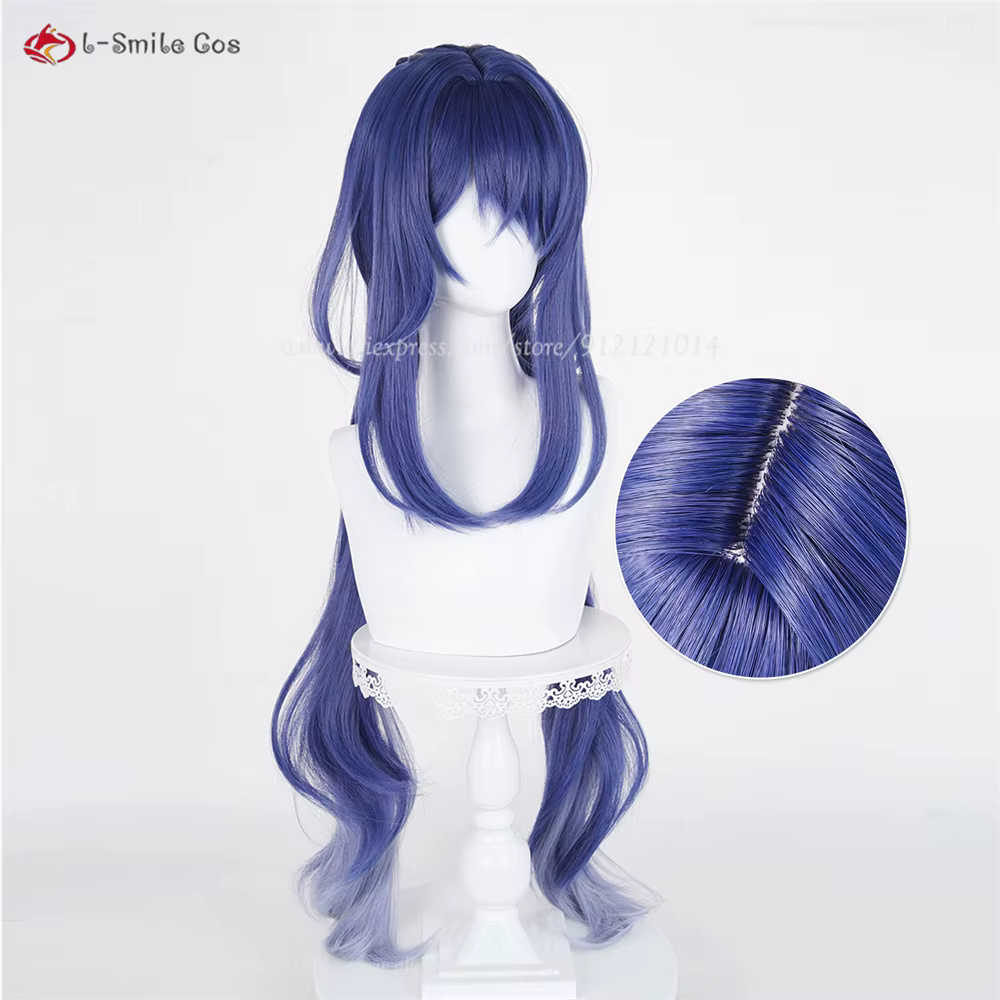 Lauma Cosplay perruque bleu dégradé 100cm perruques pour femmes