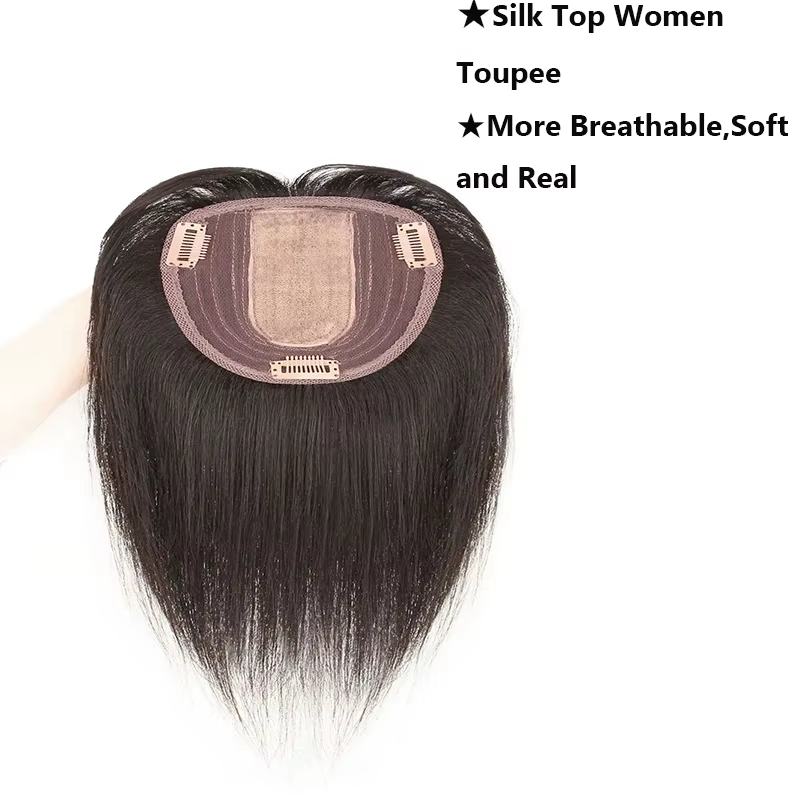 Topper de luxe 100 % cheveux humains | Perruque à clipser avec bretelles réglables | Postiche pour femme | Acheter en