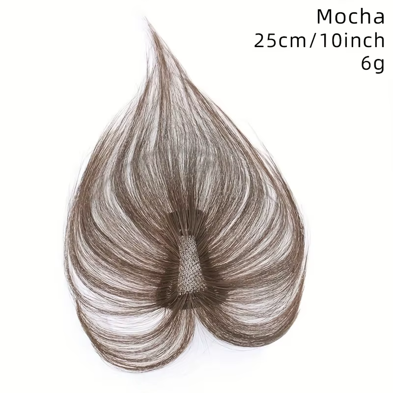 Postiche tissée à la main pour femmes, haut de la tête, couvrant volumineux, cheveux gris, vrais cheveux humains, cheveux complets sans couture, sans Trace