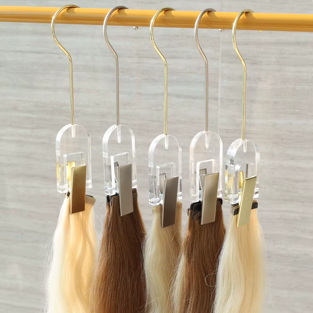 Cintres d'extension de cheveux en acrylique pour vêtements