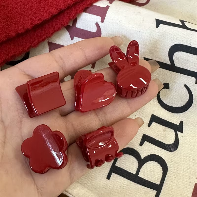 Pinces à cheveux rouges pour femmes
