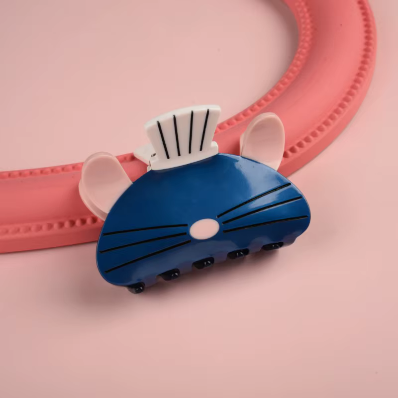 Nouvelles pinces à cheveux en acétate de chef rat de dessin animé
