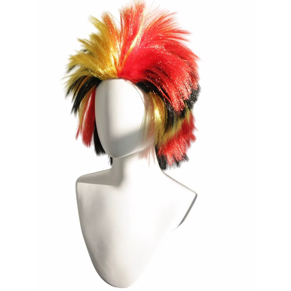 Perruque Mohawk aux couleurs du drapeau allemand