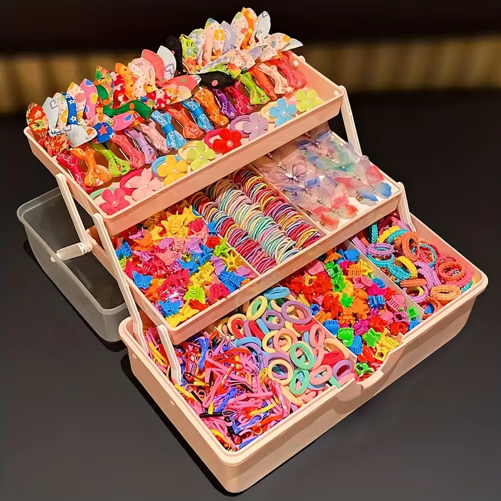 555 pièces/ensemble, pinces à cheveux papillon colorées pour filles