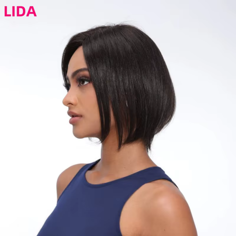 Lida cheveux humains perruque courte pour les femmes