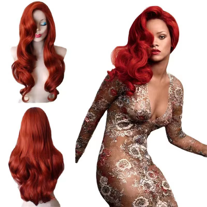 Anime la petite sirène rôle Cos perruque Halloween mascarade habiller cheveux longs bouclés boule