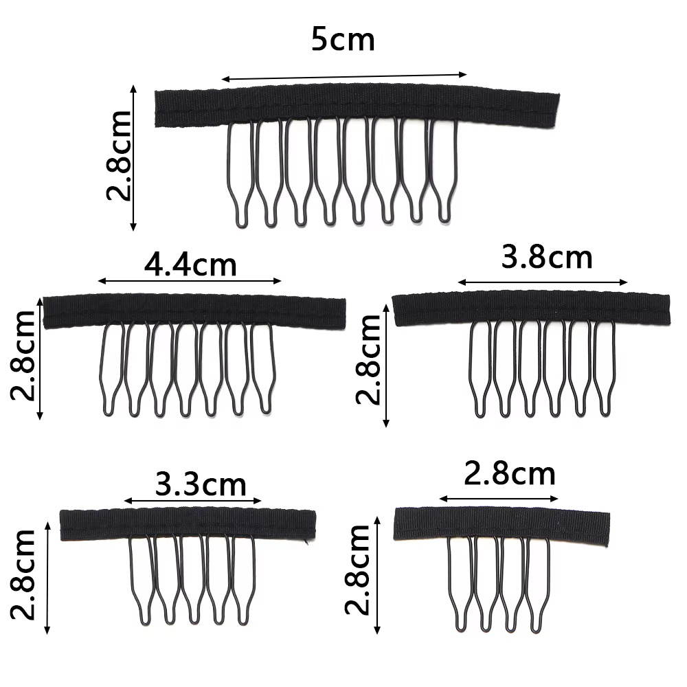 10 clips de peigne pour perruque