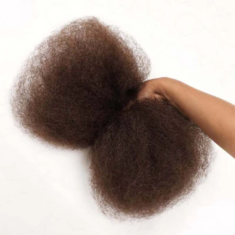 Extensions de cheveux afro crépus brun foncé QVR pour tresses